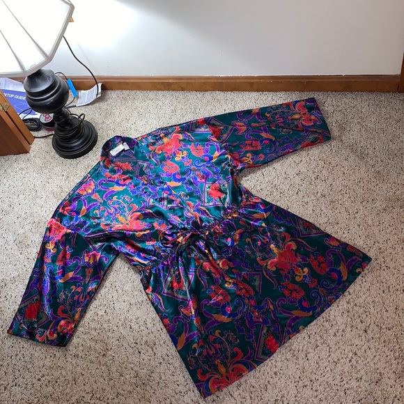 Victoria's Secret Other - VS Gold Label Paisley Satin Robe- M/L